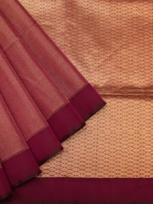 Pure Silk Cotton Saree In Magenta Purple