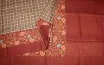 Semi Tussar Saree In Maroon Shade