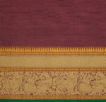 Chettinad Cotton Saree In Maroon Shade With Horizontal Line