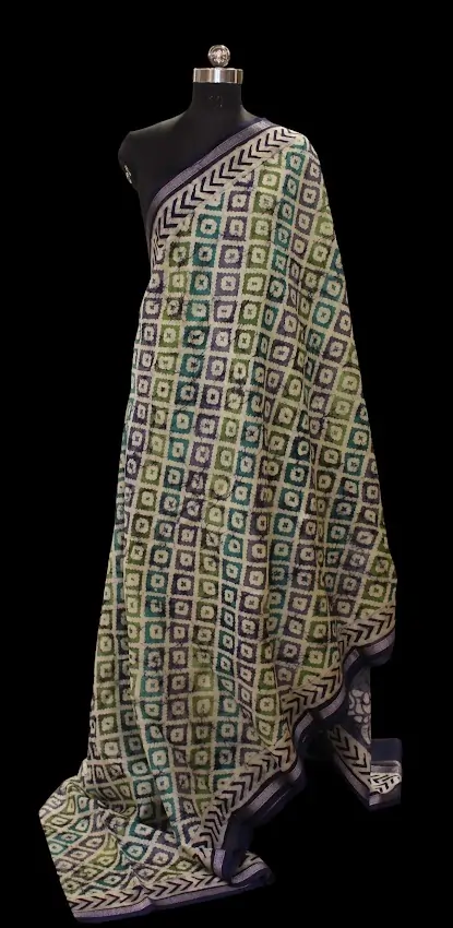 Pure Chanderi Cotton Saree In Multi Shade