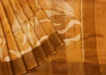 Mustard Gold Pure Tussar Silk Saree