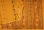 Pure Handloom Kovai Cotton Saree In Mustard Yellow