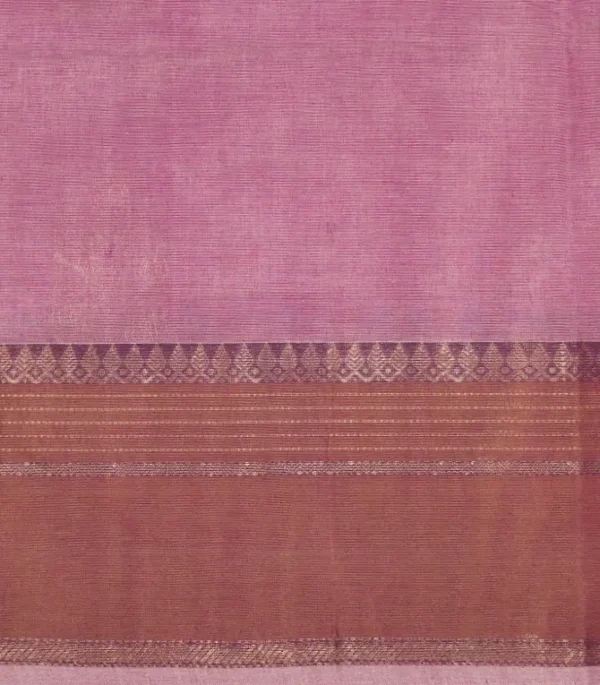 Pure Handloom Kovai Cotton Saree In Orchid Pink
