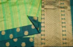 Pure Handloom Brocade Signature Soft Silk Saree In Parrot Green