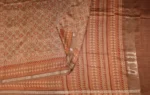 Pure Chanderi Cotton Saree In Pastel Brown Shade