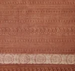 Pure Chanderi Cotton Saree In Pastel Brown Shade