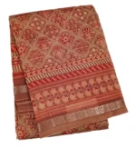 Pure Chanderi Cotton Saree In Pastel Brown Shade