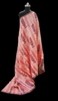Peach Pink Pure Chanderi Cotton Saree
