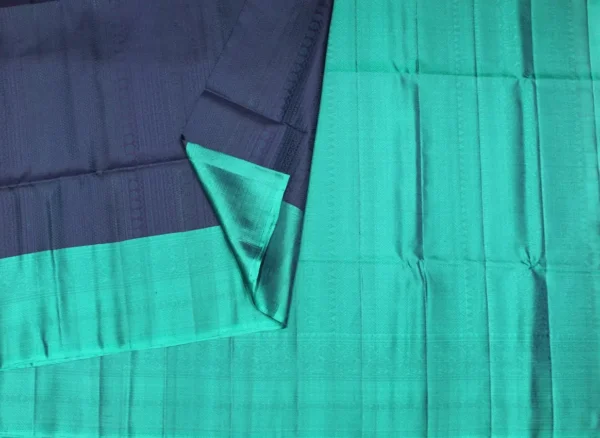 Pure Handloom Soft Silk Saree In Tealish Blue With Threadwork