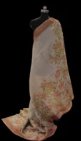 Tissue Linen Saree In Pearl Grey
