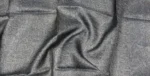 Pure Tussar Silk Saree In Davy GreyWith Golden Zari Border