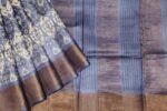 Damask Print Pure Tussar Silk Saree