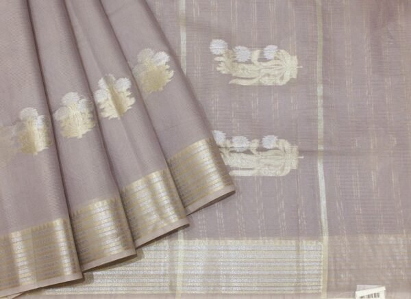 Kota Linen Saree In Pastel Purple
