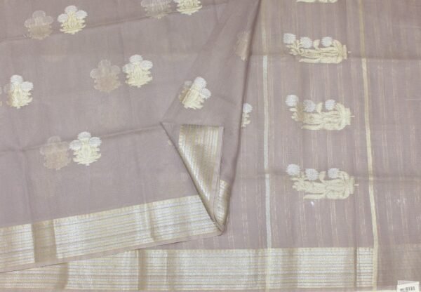 Kota Linen Saree In Pastel Purple