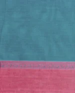 Pure Handloom Kovai Cotton Saree In Rama Blue Shade