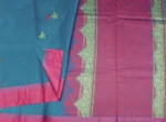 Pure Handloom Kovai Cotton Saree In Rama Blue Shade