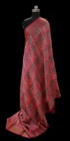 Crimson Red Pure Chanderi Cotton Saree