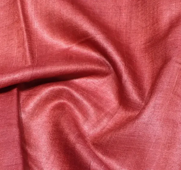 Pure Tussar Silk In Deep Forest Green With Geometric
