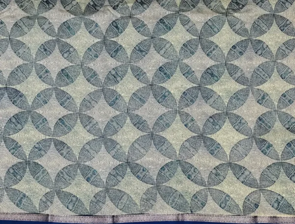 Pastel Mint Chanderi Saree With Geometric Work