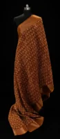 Pure Chanderi Cotton Saree In Rust Brown