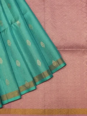Pure Handloom Soft Silk Saree In Sky Blue Shade