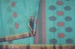 Pure Handloom Kovai Cotton Saree In Sky Blue