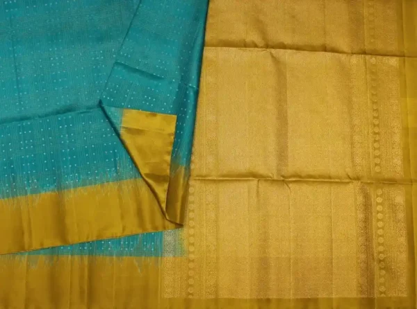 Handloom Pure Soft Silk Saree In Teal Blue