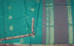 Pure Handloom Kovai Cotton Saree In Teal Blue Shade
