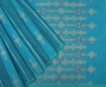 Pure Handloom Kovai Cotton Saree In Teal Green