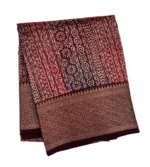 Pure Chanderi Cotton Saree In Wine Red