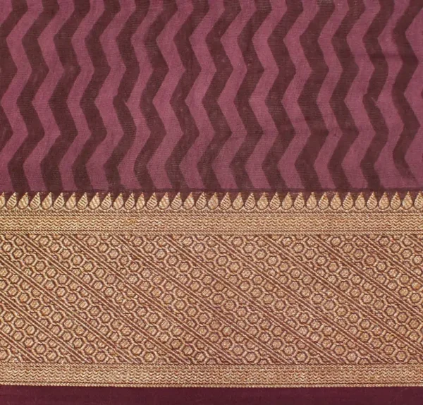 Pure Chanderi Cotton Saree In Wine Red