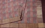 Pure Chanderi Cotton Saree In Wine Red