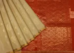Beige Cream Pure Silk Cotton Saree