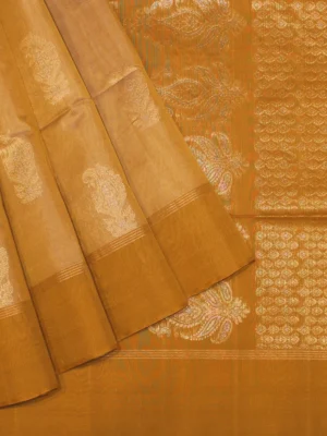 Beige Honey Gold Pure Silk Cotton Saree