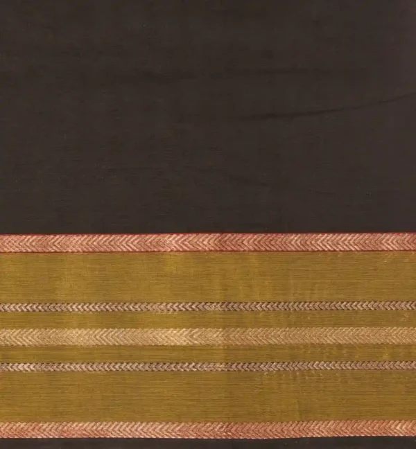Black Handloom Pure Kovai Cotton Saree