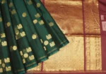 Bottle Green Pure Silk Cotton Saree