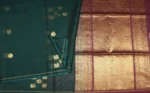 Bottle Green Pure Silk Cotton Saree