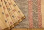 Cream Beige Pure Kovai Cotton Saree