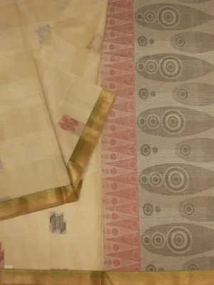 Cream Beige Pure Kovai Cotton Saree (2) (1)_11zon