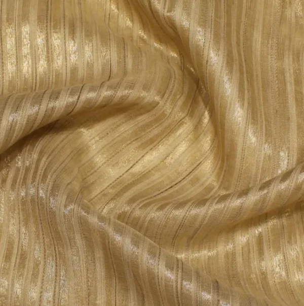 Cream Gold Kota Tissue Saree