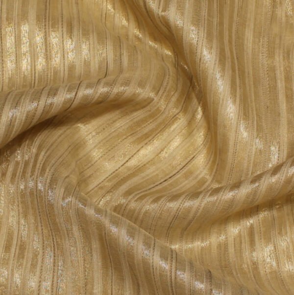 Cream Gold Kota Tissue Saree