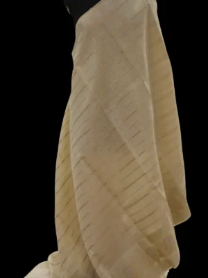 Cream Gold Kota Tissue Saree