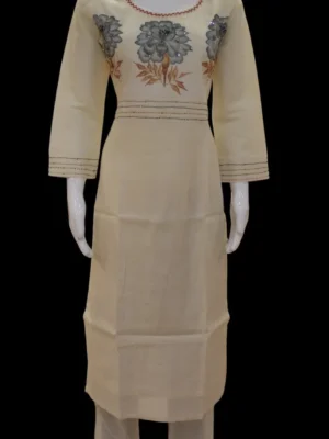 Cream White Two Piece Salwar Set
