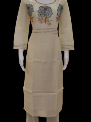 Cream White Two Piece Salwar Set