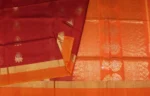 Crimson Red Pure Silk Cotton Saree