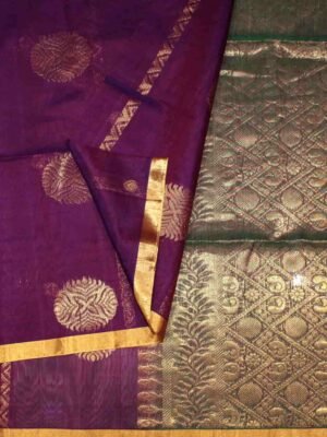 Deep Purple Pure Silk Cotton Saree