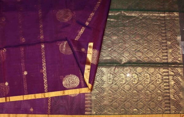 Deep Purple Pure Silk Cotton Saree