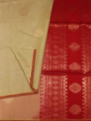 Ivory Cream Pure Silk Cotton Saree (3)