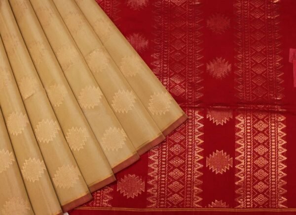 Ivory Cream Pure Silk Cotton Saree