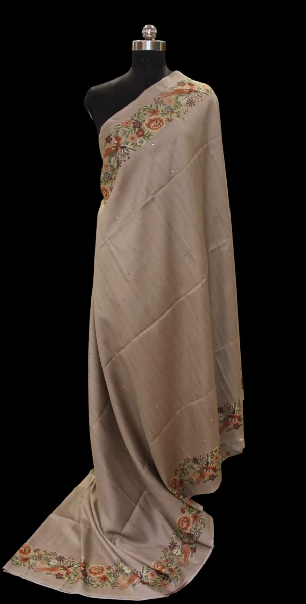 Khaki Semi Tussar Saree